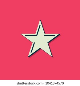 Star icon. Flat star sign isolated icon sign vector