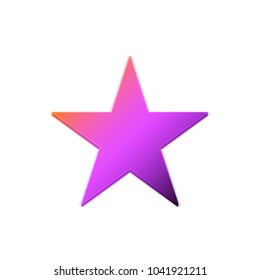 Star icon. Flat star sign isolated icon sign vector