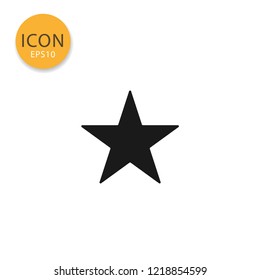 Star icon flat style in black color vector illustration on white background.