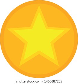 Star icon in flat style isolated. Isolated yellow star icon. Vector Symbol illustration.