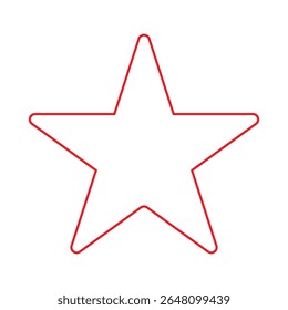 Ícone de estrela com estilo plano em um fundo branco. Imagem isolada do ícone de estrela raster, estilo simples.