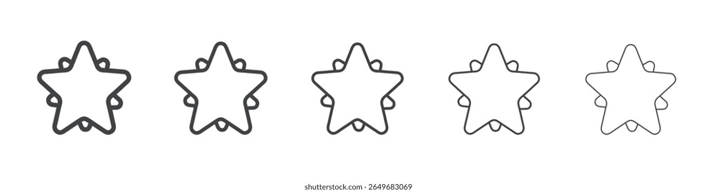 star icon flat thin illustration symbol