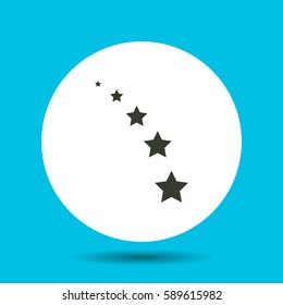 Star icon. Flat vector illustration in black on white background.