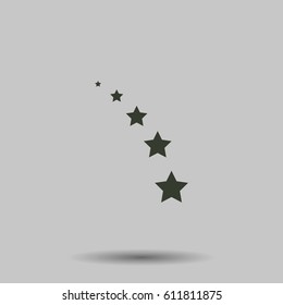 Star icon. Flat vector illustration in black on white background.