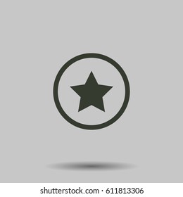 Star Icon Flat Vector Illustration Black Stock Vector (Royalty Free ...