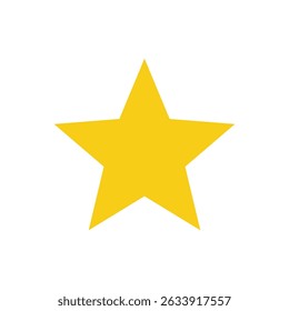 Star Icon. Flat Vector Symbol for Rating, Favorite, and Decoration.