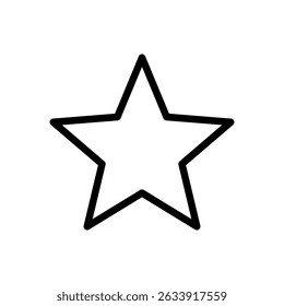 Star Icon. Flat Vector Symbol for Rating, Favorite, and Decoration.