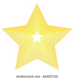 Star icon, Golden star on blank background