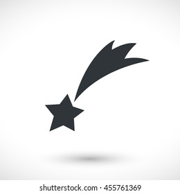 Star icon. Graphic symbol web design, logo. Gray glyph on a white background. Isolated sign.