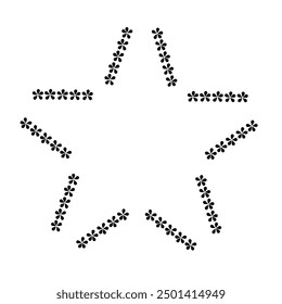 star icon hand drawn isolated on white background. vector illustration