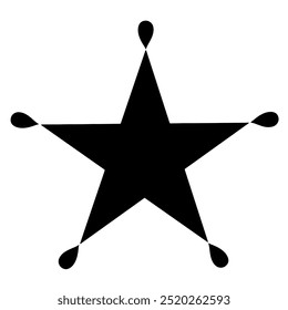 star icon hand drawn isolated on white background. vector illustration