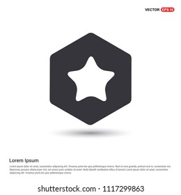 Star Icon Hexa White Background icon template - Free vector icon