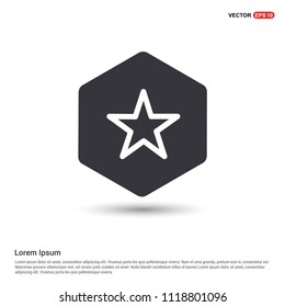 Star Icon Hexa White Background icon template - vector icon