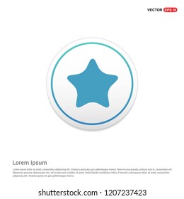 Star Icon Hexa White Background icon template - Free vector icon
