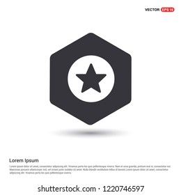 Star Icon Hexa White Background icon template - Free vector icon