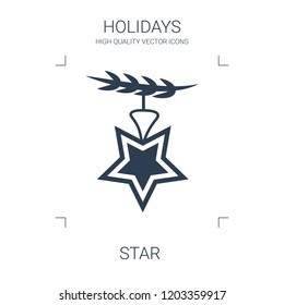 star icon. high quality filled star icon on white background. from holidays collection flat trendy vector star symbol. use for web and mobile