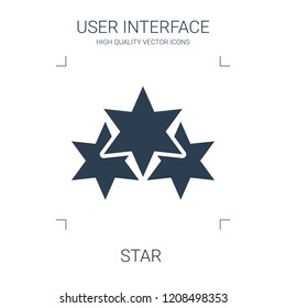 star icon. high quality filled star icon on white background. from user interface collection flat trendy vector star symbol. use for web and mobile