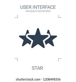 star icon. high quality filled star icon on white background. from user interface collection flat trendy vector star symbol. use for web and mobile