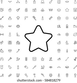star icon illustration isolated vector. Beauty icons set.