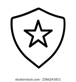 Star icon illustration in line style. Perfect for website mobile app presentation. Suitable for any user interface and user experience