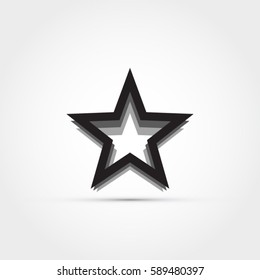 Star icon -illustration with motion effect