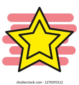 star icon illustration with red opacity background