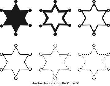 Star icon illustration set / vector