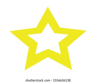 Star icon illustration, Star yellow, Mobile app, Logo illustration, Trendy flat favorite design.