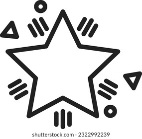 Star Icon image. Suitable for mobile application.