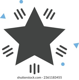 Star Icon image. Suitable for mobile application.