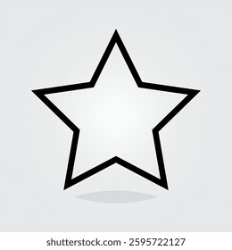 Star icon isolated black flat style design. Abstract Illustration design