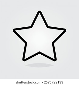 Star icon isolated black flat style design. Abstract Illustration design
