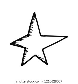 star icon. isolated black object