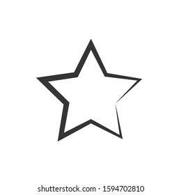 Star icon isolated. Black vector star icon. Star in flat style