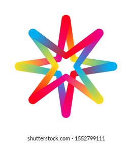 Star icon isolated. Colorful vector star icon. Abstract Star