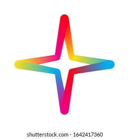 Star icon isolated. Colorful vector star icon. Abstract Star