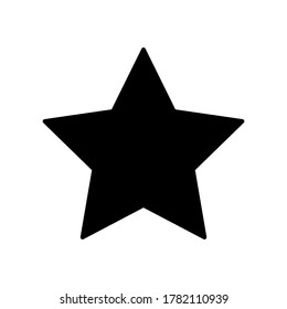 Icono de estrella. Objeto aislado sobre fondo blanco. Símbolo de la noche. Elemento para el diseño web. Ilustración vectorial.