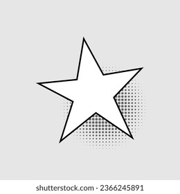 Star icon isolated on gray background. Vector flat illustration.
