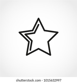 Star Icon Isolated on White Background