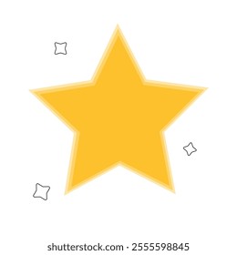 Star icon isolated on white background. Flat vector design for branding, social media, website, app.