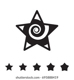 Star Icon Isolated on White Background. Favorite Vector Symbol. Flat Web Mobile Icon or Button Element Silhouette