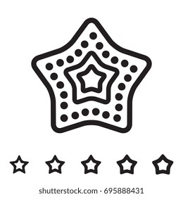 Star Icon Isolated on White Background. Favorite Vector Symbol. Flat Web Mobile Icon or Button Element Silhouette