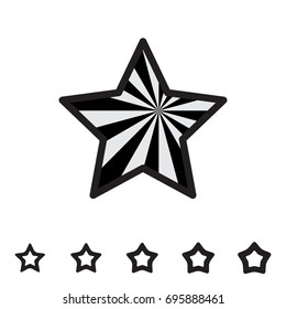 Star Icon Isolated on White Background. Favorite Vector Symbol. Flat Web Mobile Icon or Button Element Silhouette