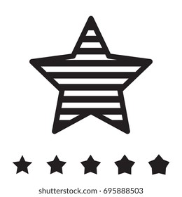 Star Icon Isolated on White Background. Favorite Vector Symbol. Flat Web Mobile Icon or Button Element Silhouette