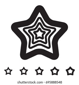 Star Icon Isolated on White Background. Favorite Vector Symbol. Flat Web Mobile Icon or Button Element Silhouette