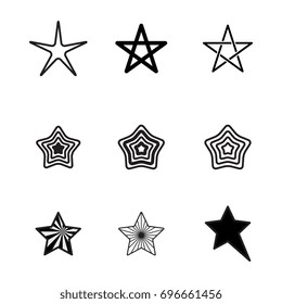 Star Icon Isolated on White Background. Favorite Vector Symbol. Flat Web Mobile Icon or Button Element Silhouette