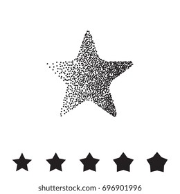 Star Icon Isolated on White Background. Favorite Vector Symbol. Flat Web Mobile Icon or Button Element Silhouette