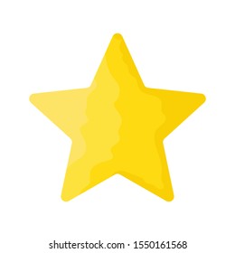 Star icon isolated. Yellow vector star icon. Star in flat design. Vector star