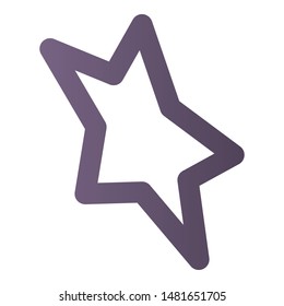 Star icon. Isometric of star vector icon for web design isolated on white background