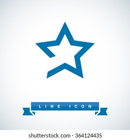 star icon. Leader, winner, boss, rank, medal, sport logo, competition, sky symbol, astrology, military, troops. Isolated minimal single flat icon in black and white colors.